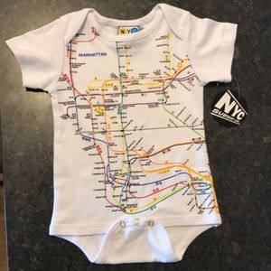 NWT NYC Subway Map Onesie